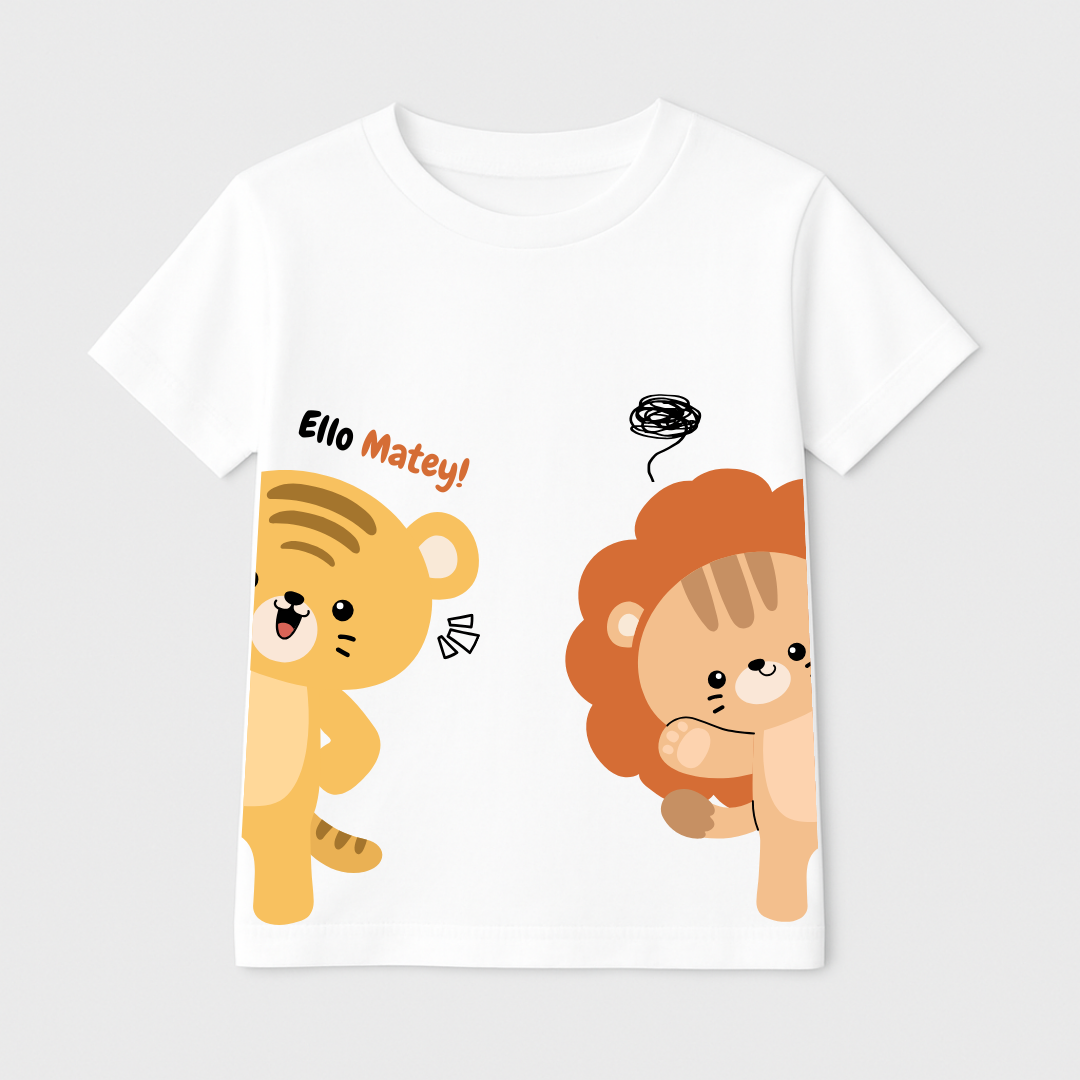 Ello Matey Safari Kids Short Sleeve T-Shirt Kia & Kel
