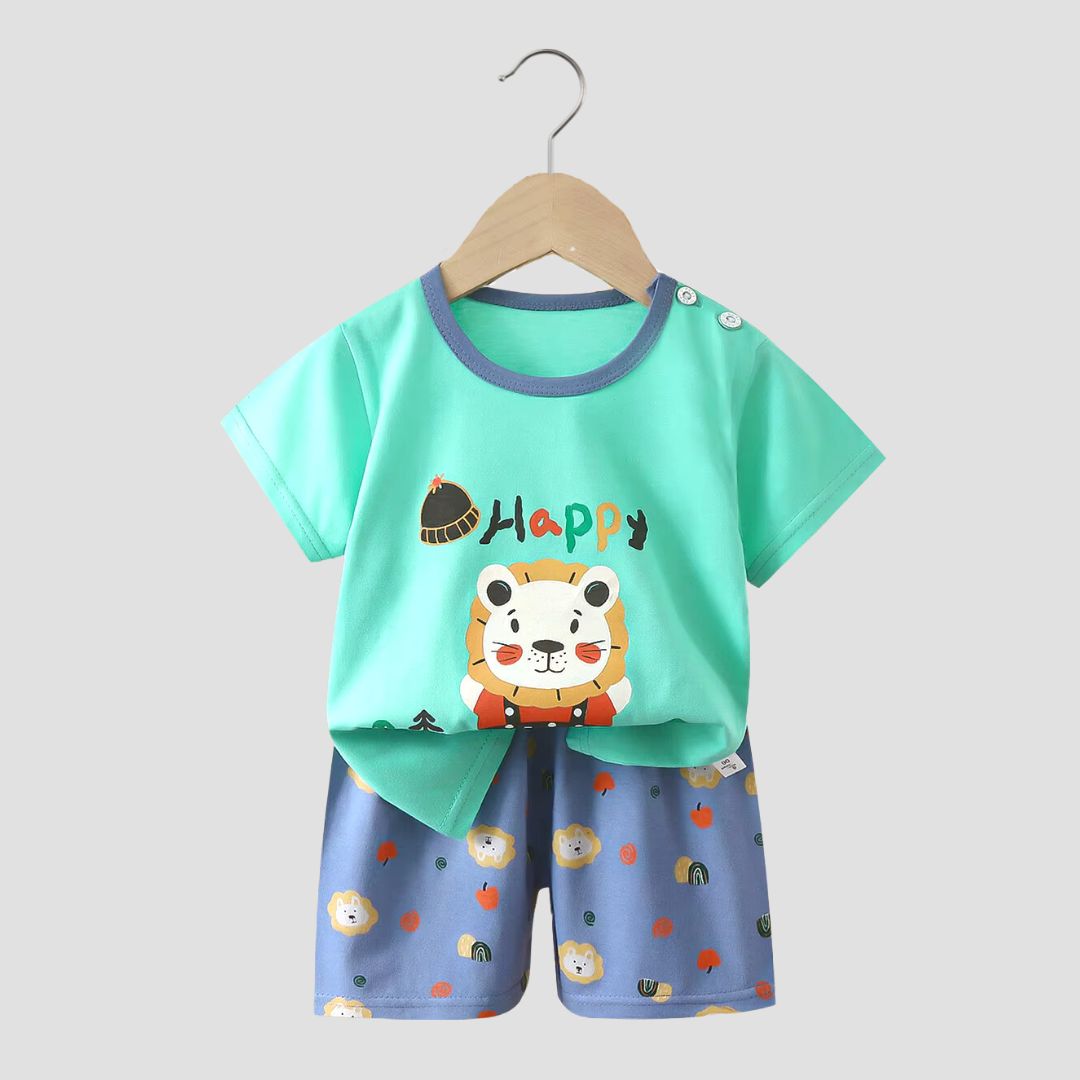 Happy Lion T-shirt & Short Suit Kia & Kel