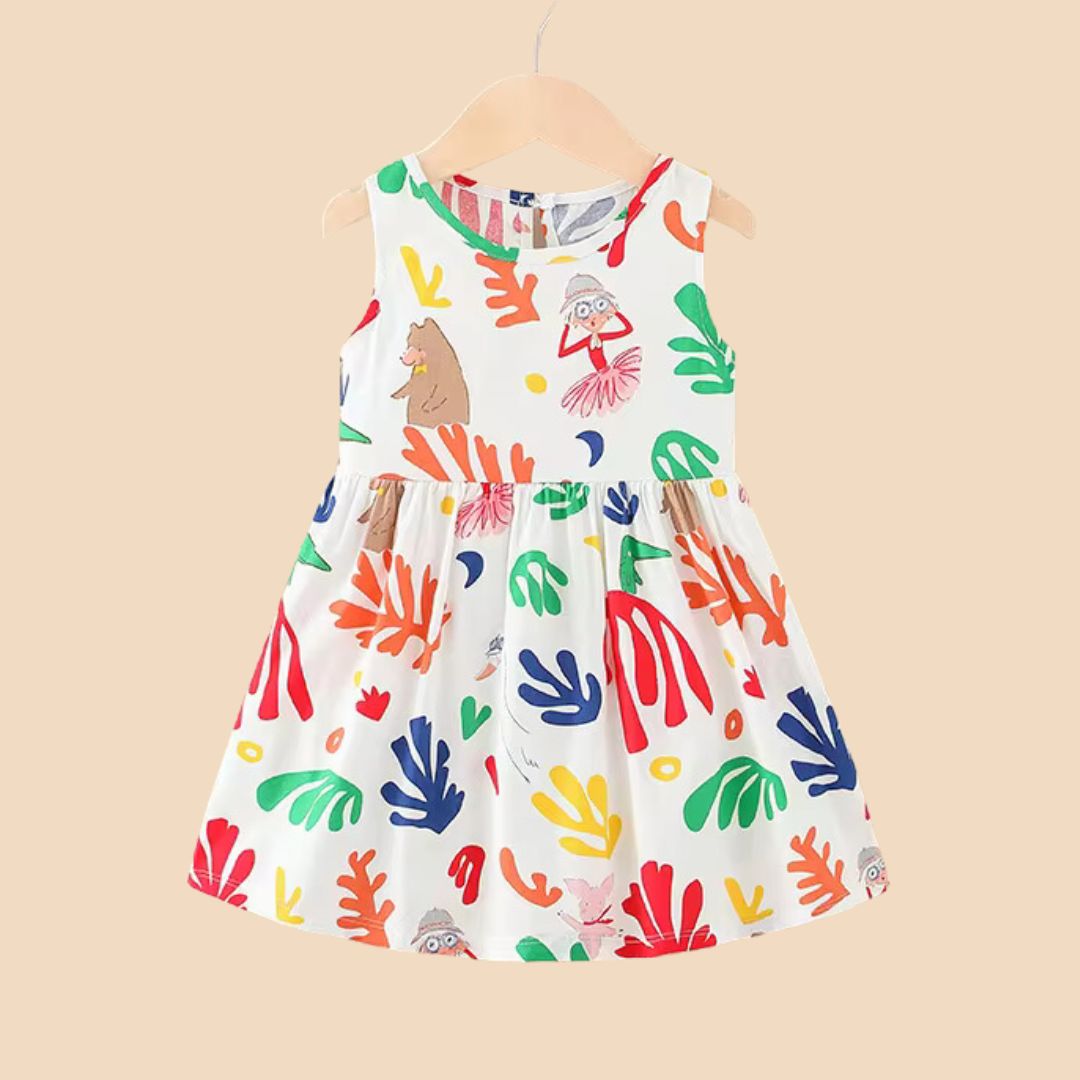 Jungle Safari Fun Cotton Dress Kia & Kel