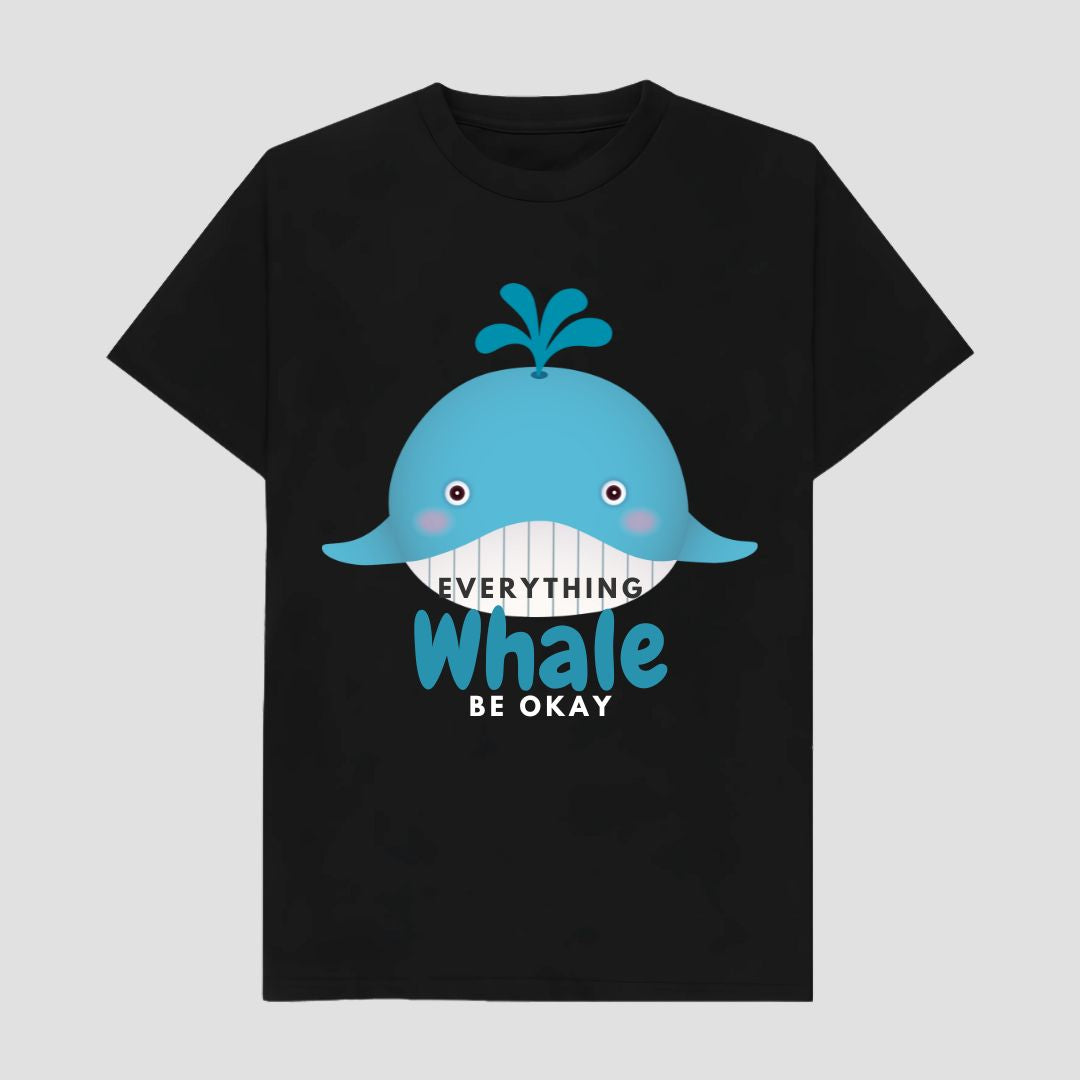 Everything Whale Be Okay Kids Short Sleeve T-Shirt