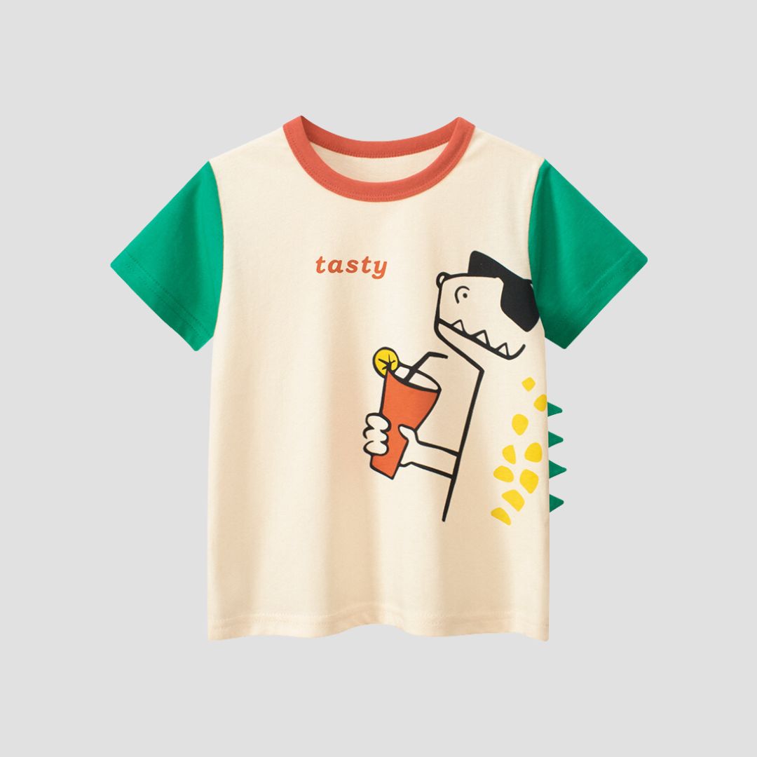 Tasty Dino Kids Short Sleeve T-Shirt Kia & Kel