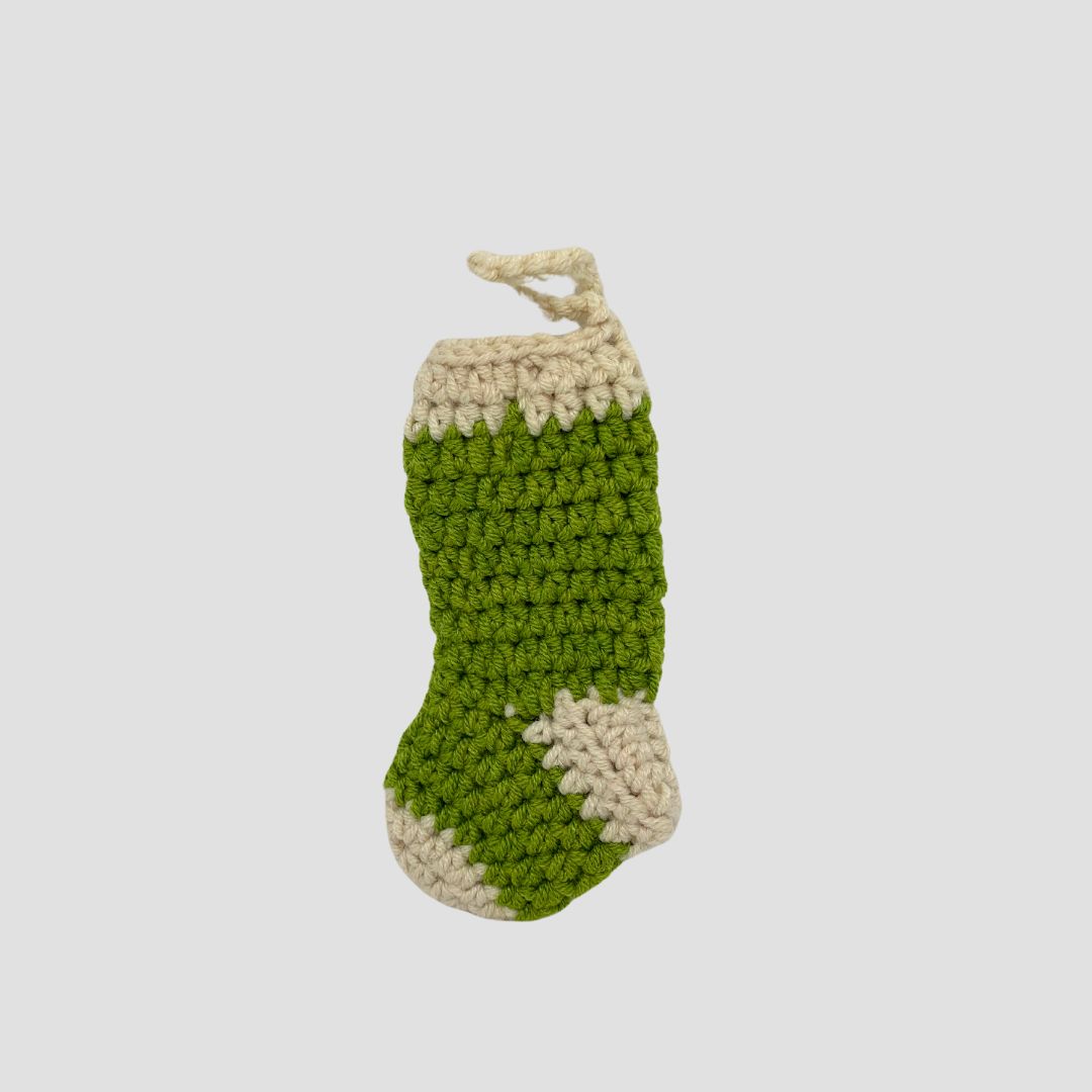 Green Stocking by Moshi Crochet – 4.5 inches