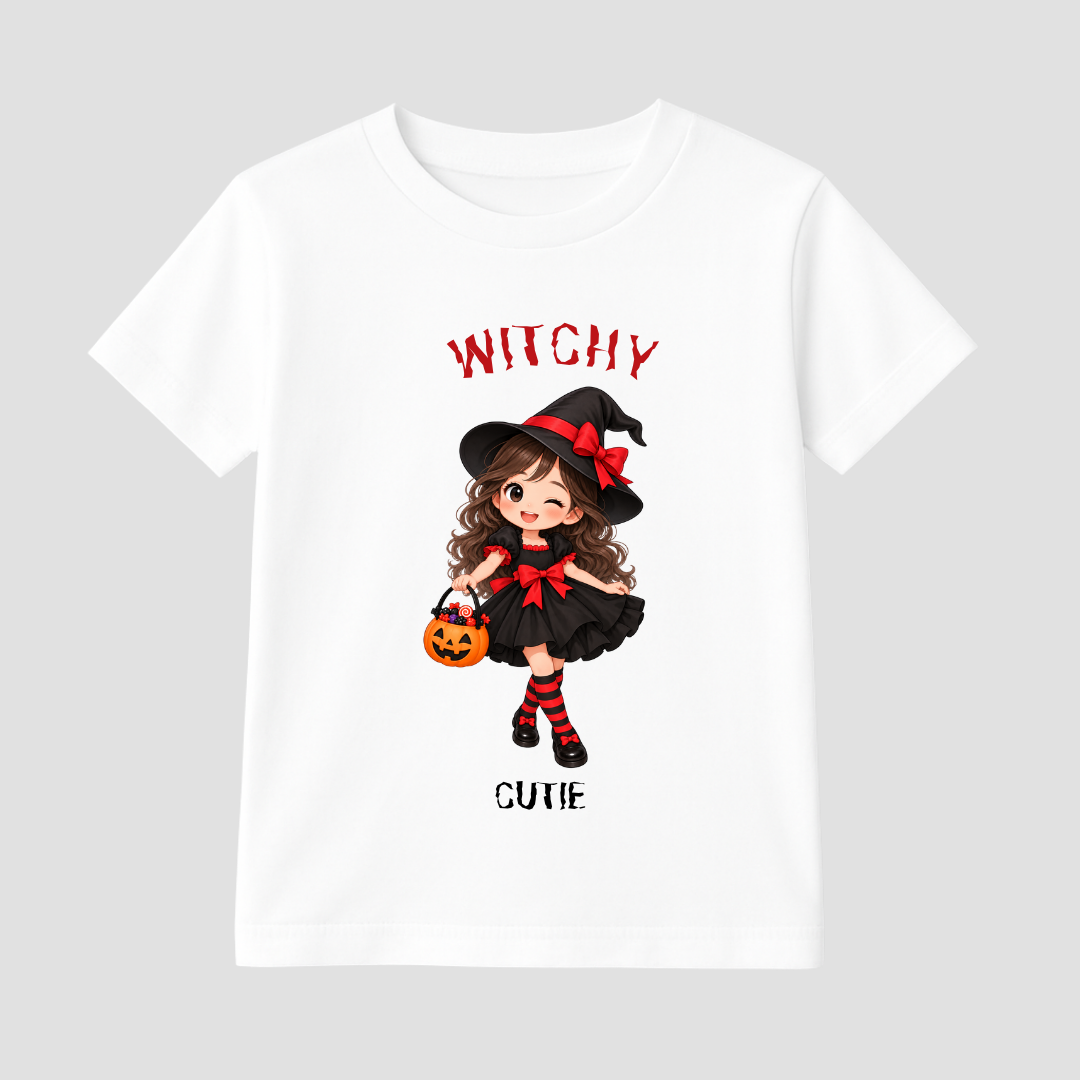 Witchy Cutie Kids Short Sleeve T-Shirt
