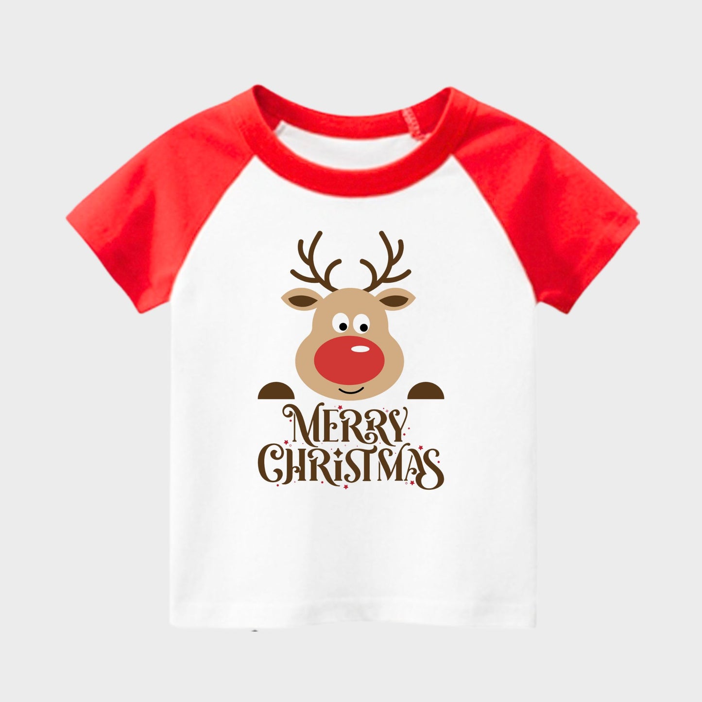 Christmas Red Ragalan Kids T-shirts