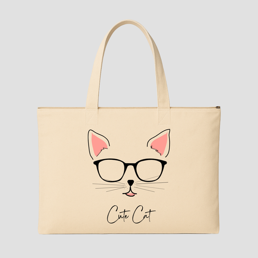 Purrfectly Chic Tote Bags