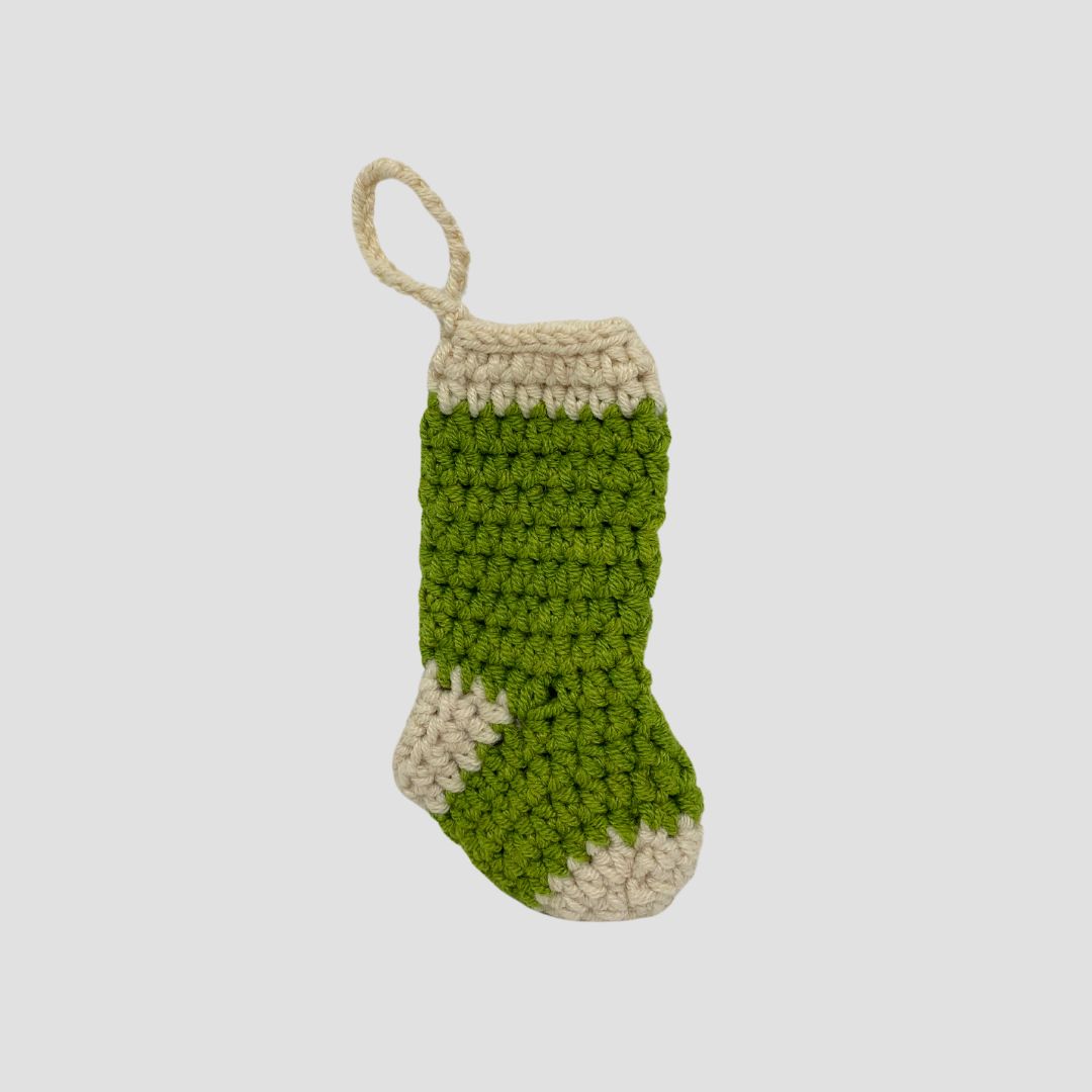 Green Stocking by Moshi Crochet – 4.5 inches