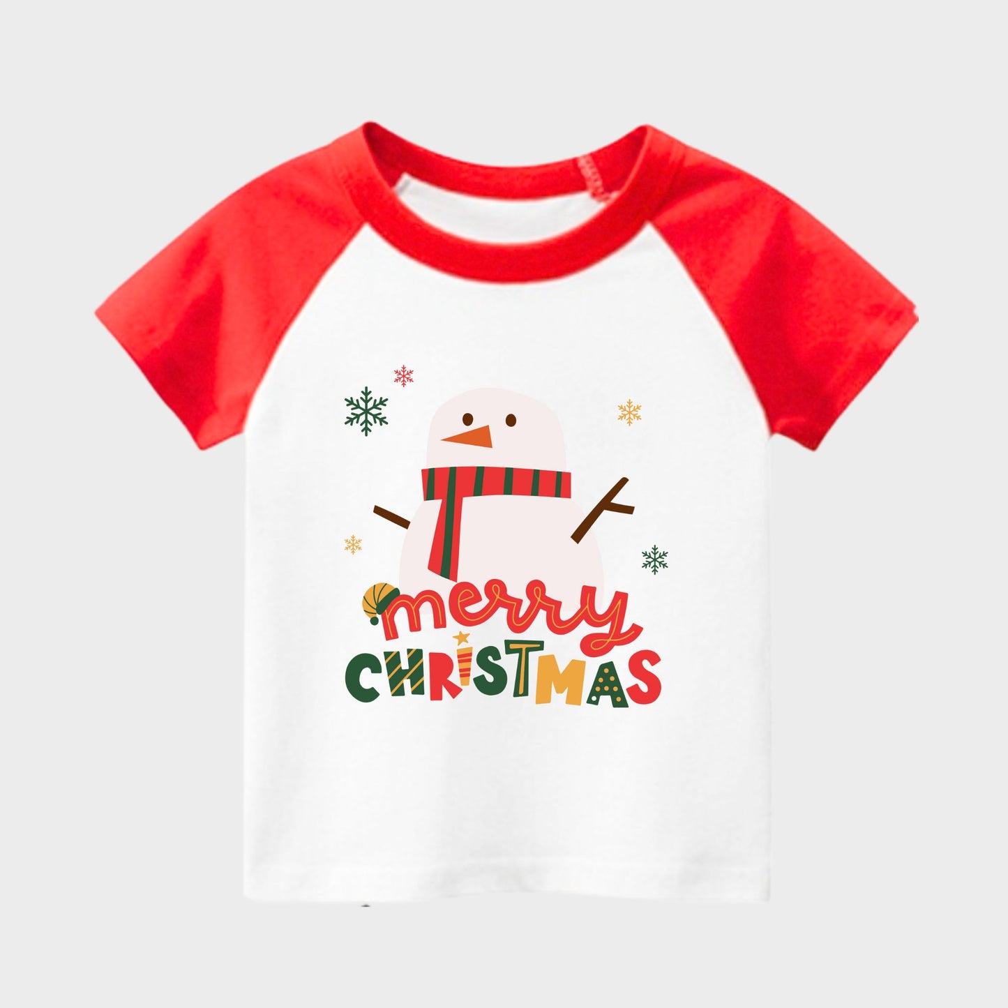 Christmas Red Ragalan Kids T-shirts