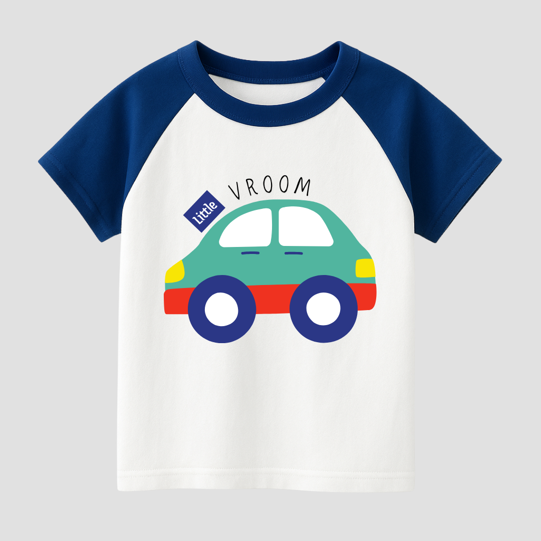 Little Vroom Car Kids Short Sleeve T-Shirt Kia & Kel