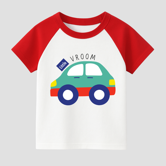 Little Vroom Car Kids Short Sleeve T-Shirt Kia & Kel