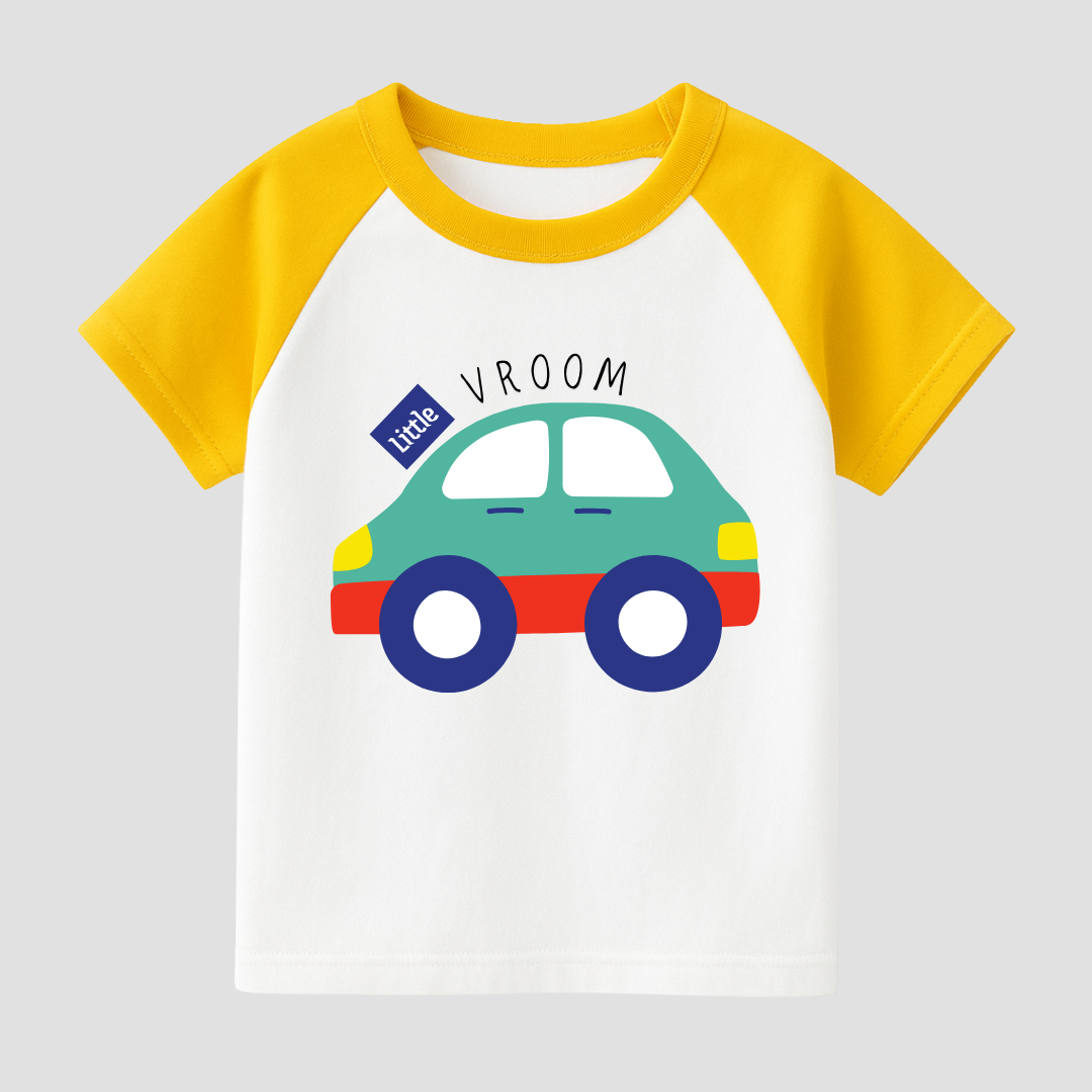 Little Vroom Car Kids Short Sleeve T-Shirt Kia & Kel