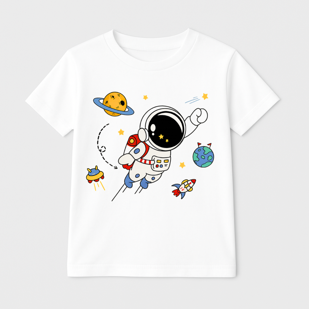 Little Space Explorer Kids Short Sleeve T-Shirt