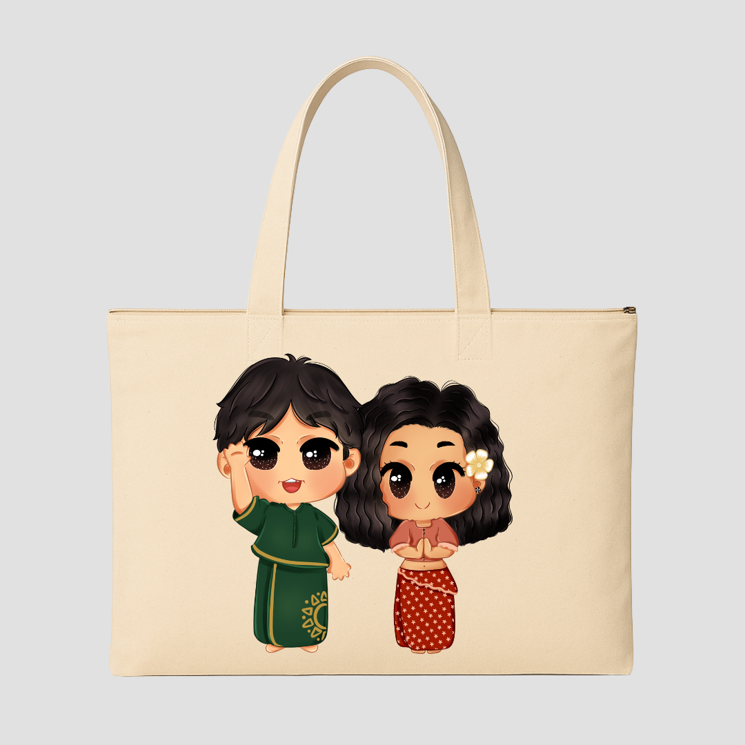 Ayubowan Avurudu Tote Bags Kia & Kel