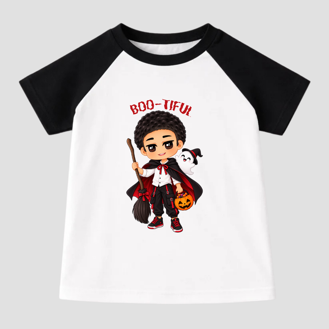 Boo-tiful Wizard Kids Short Sleeve T-Shirt