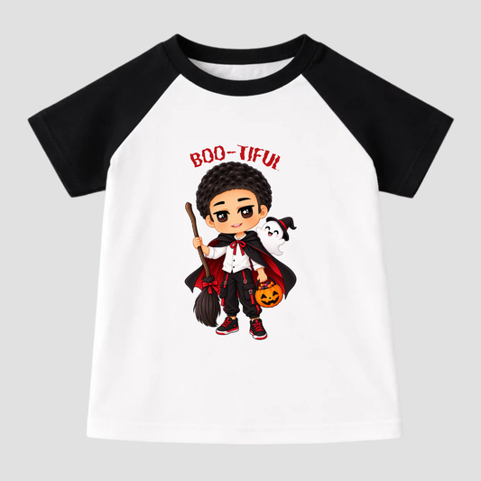 Boo-tiful Wizard Kids Short Sleeve T-Shirt