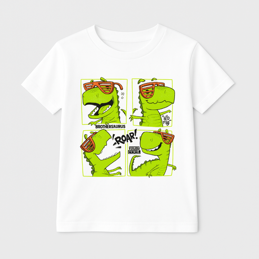 Dino Comic Kids Short Sleeve T-Shirt