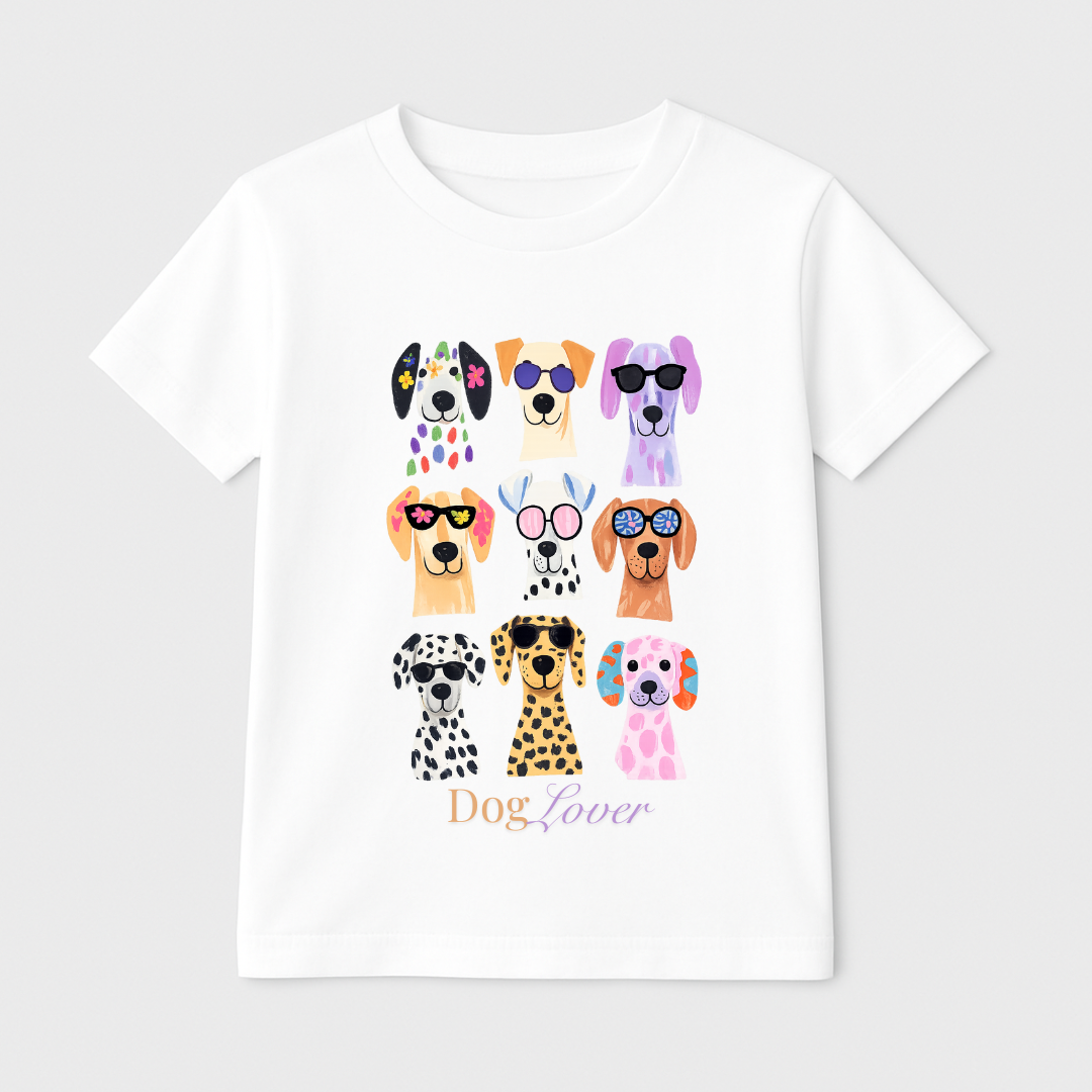 Dog Lover Kids Short Sleeve T-Shirt Kia & Kel
