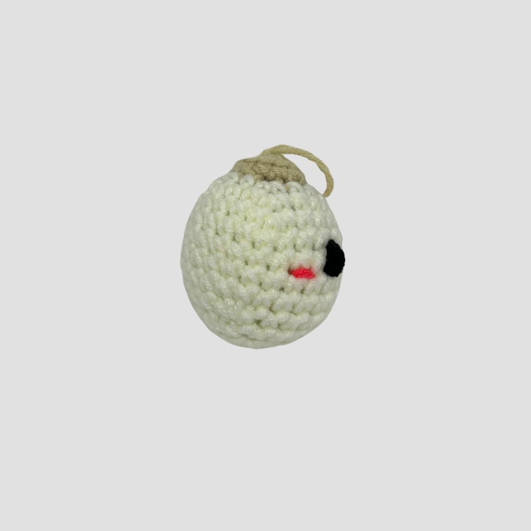 White Bauble by Moshi Crochet – 2.5 inches