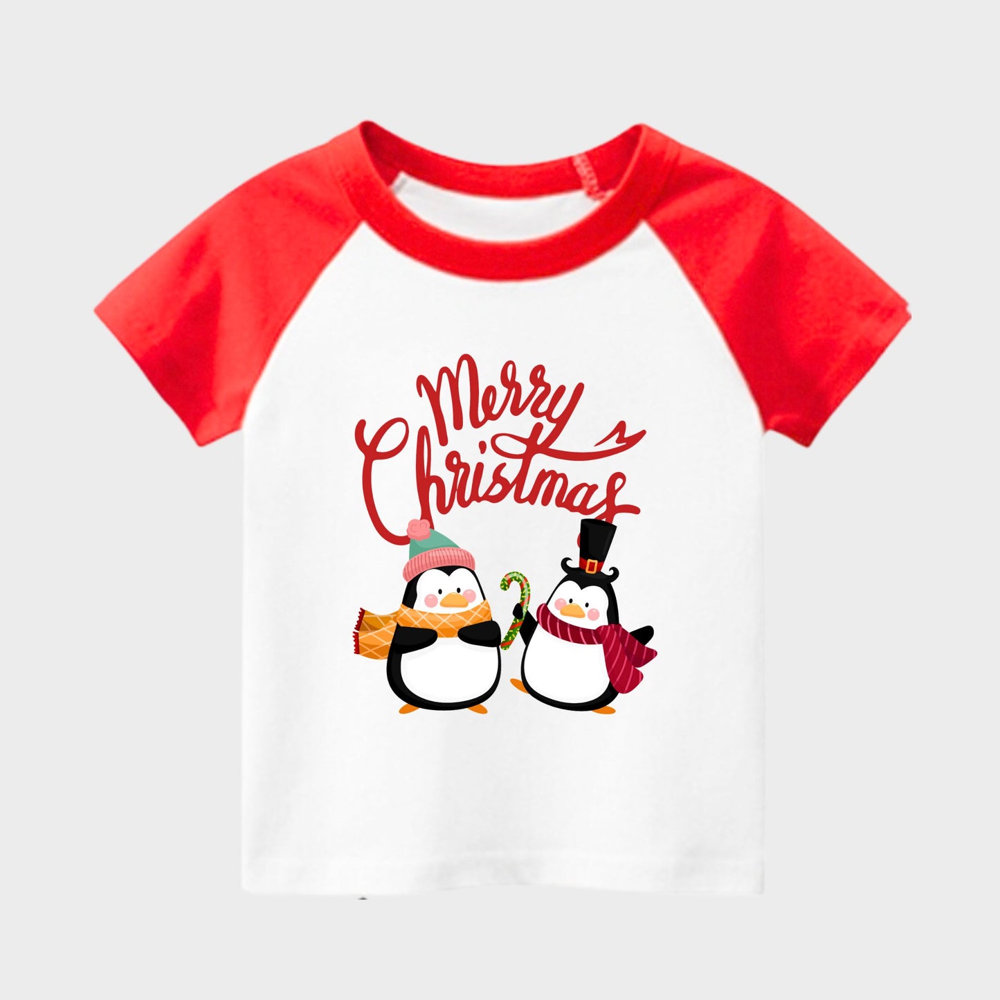 Christmas Red Ragalan Kids T-shirts