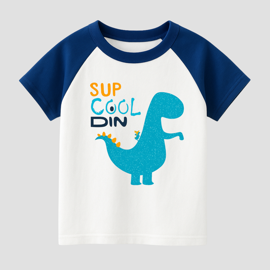 Super Cool Dino Kids Short Sleeve T-Shirt