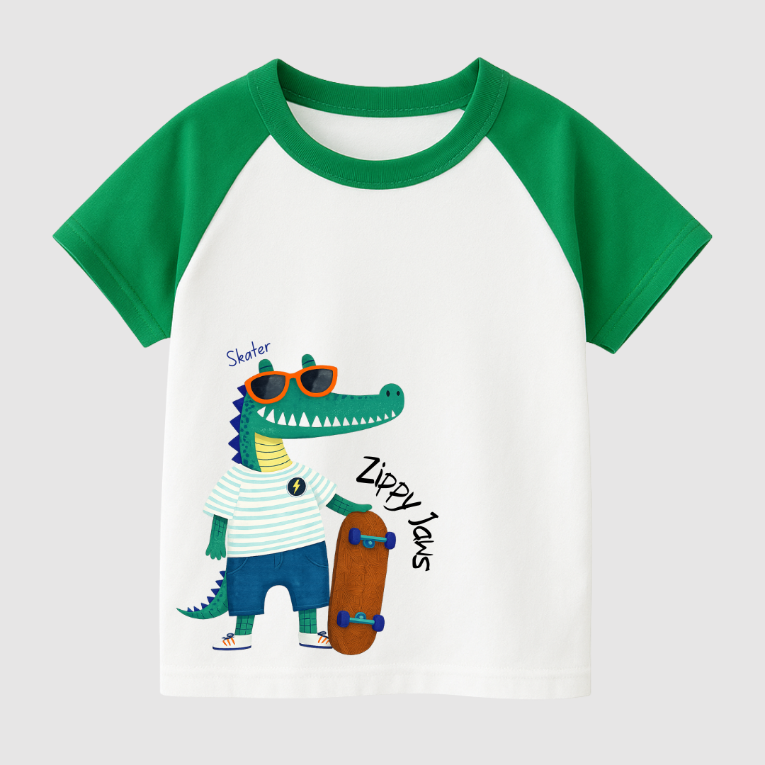 Skater Gator Kids Short Sleeve T-Shirt Kia & Kel