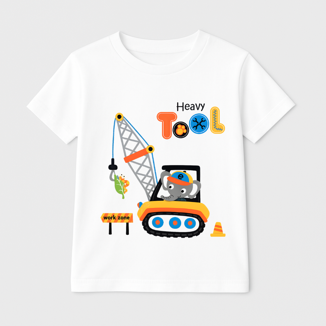 Heavy Tool Hero Kids Short Sleeve T-Shirt Kia & Kel