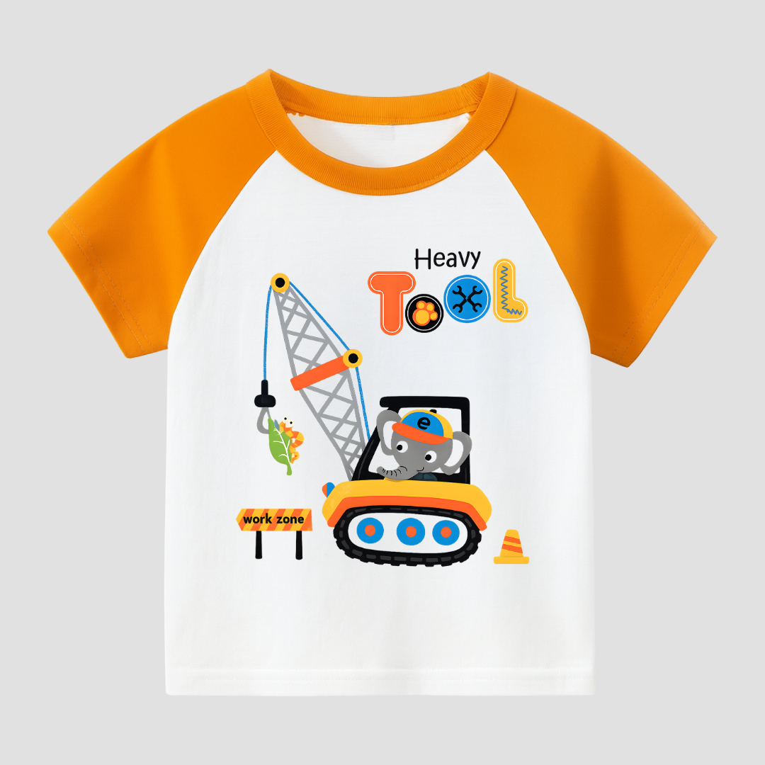 Heavy Tool Hero Kids Short Sleeve T-Shirt Kia & Kel