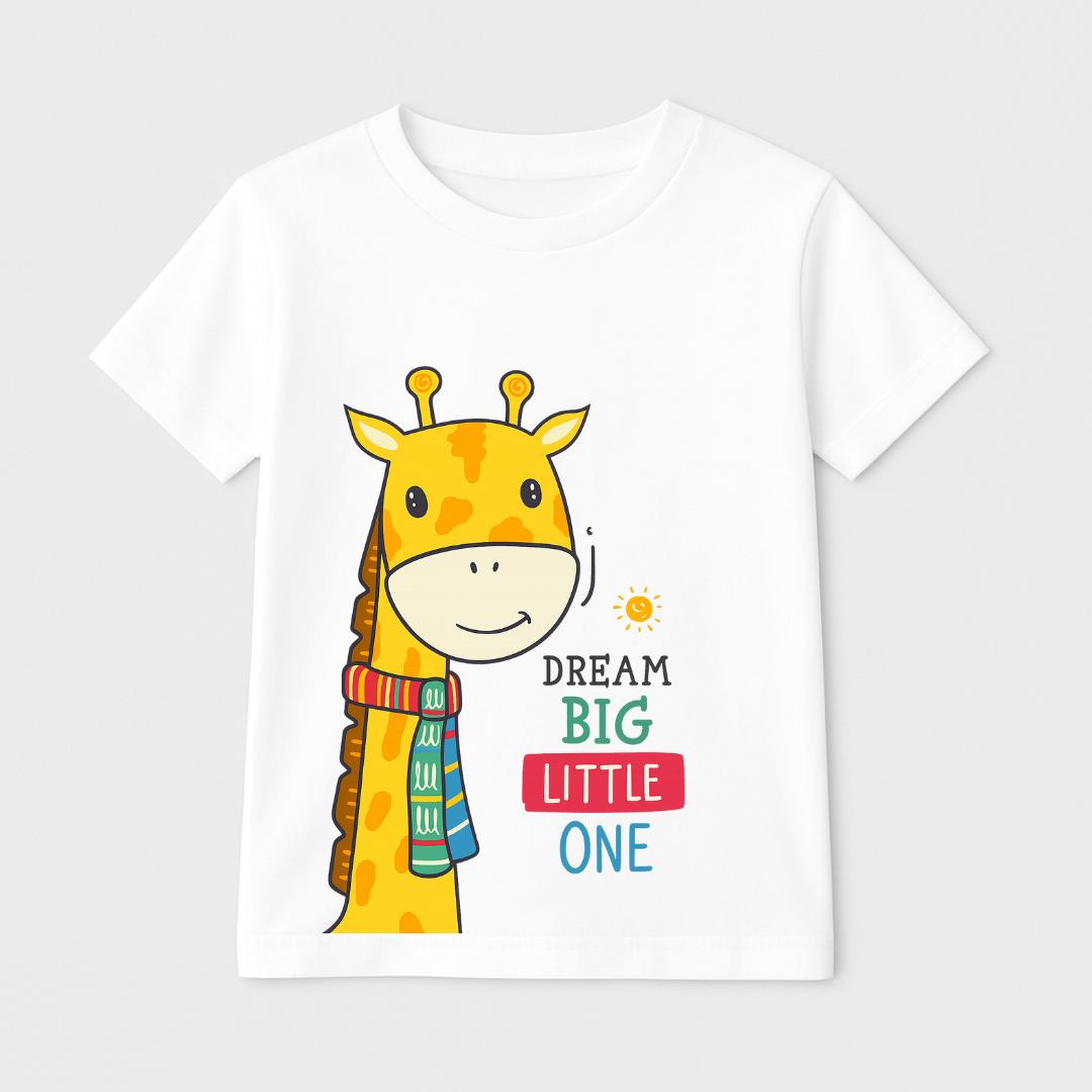 Little Dreamer Giraffe Kids Short Sleeve T-Shirt Kia & Kel