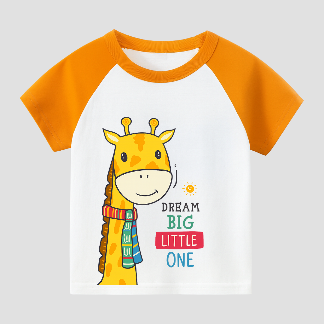 Little Dreamer Giraffe Kids Short Sleeve T-Shirt Kia & Kel