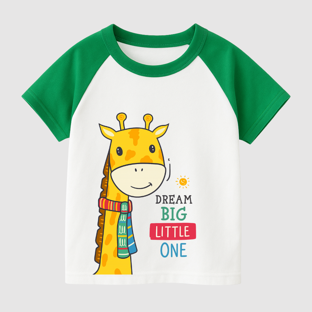 Little Dreamer Giraffe Kids Short Sleeve T-Shirt Kia & Kel