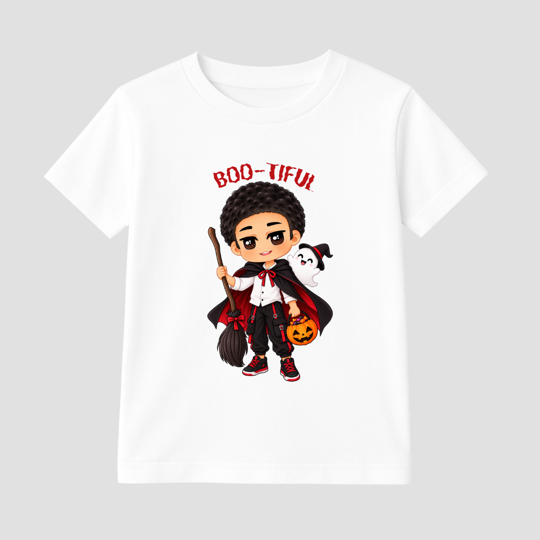 Boo-tiful Wizard Kids Short Sleeve T-Shirt