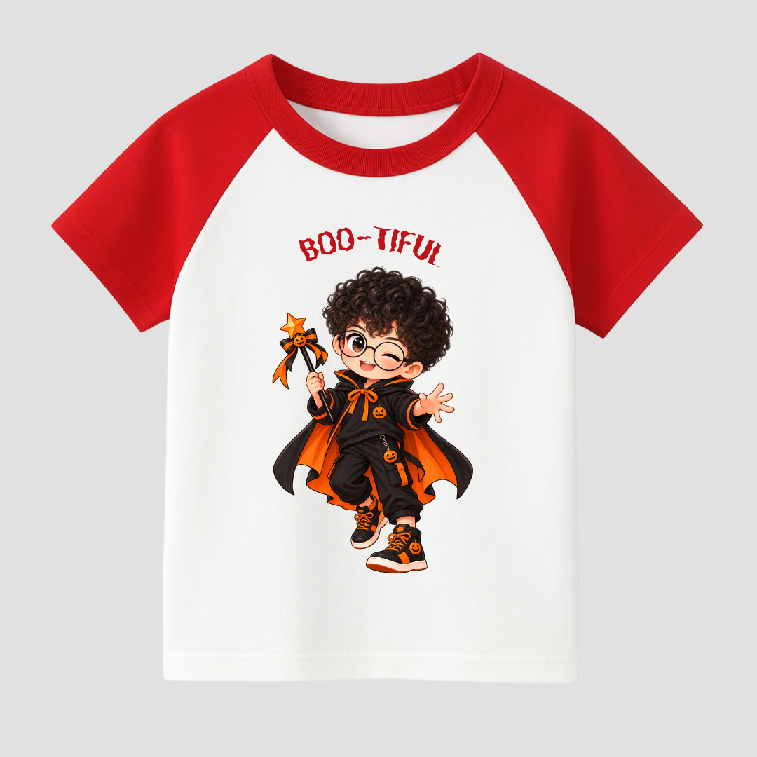 Boo-tiful Wizard Kids Short Sleeve T-Shirt