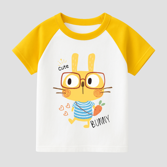 Cute Bunny Kids Short Sleeve T-Shirt