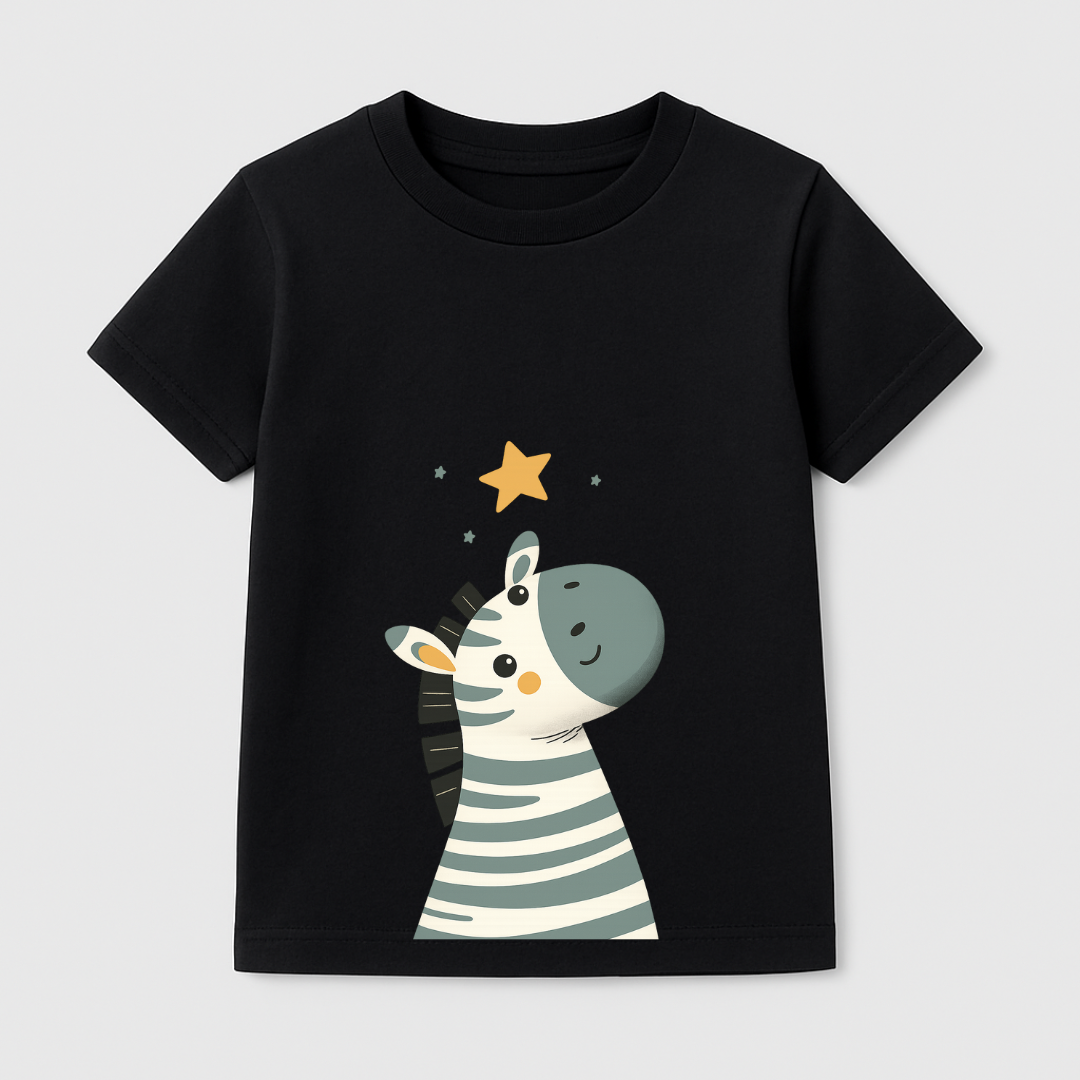 Lil’ Zebra Wishes Kids Short Sleeve T-Shirt Kia & Kel