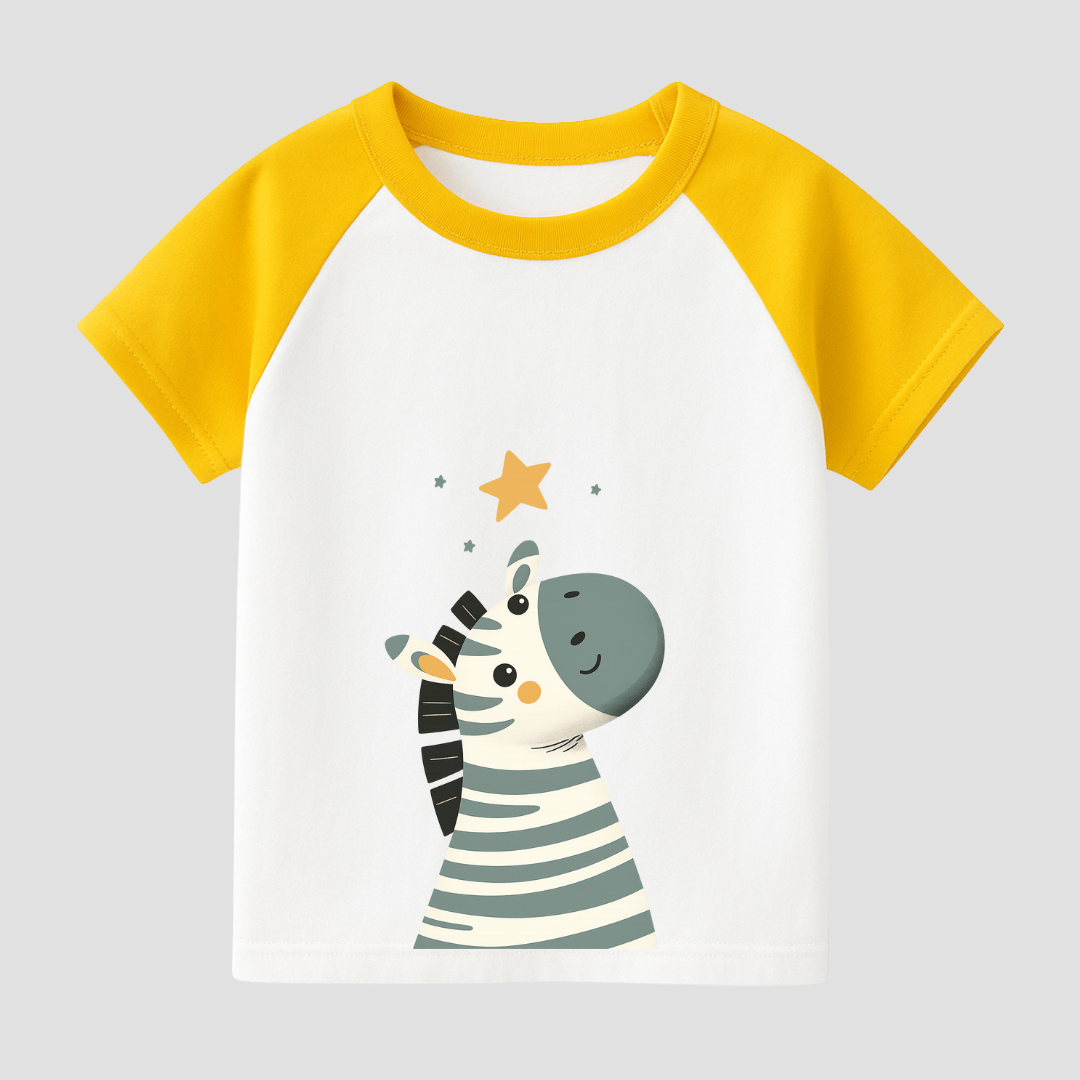 Lil’ Zebra Wishes Kids Short Sleeve T-Shirt Kia & Kel