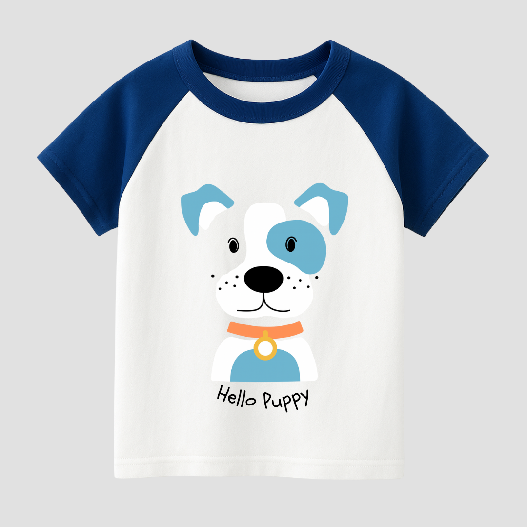 Hello Puppy Kids Short Sleeve T-Shirt Kia & Kel