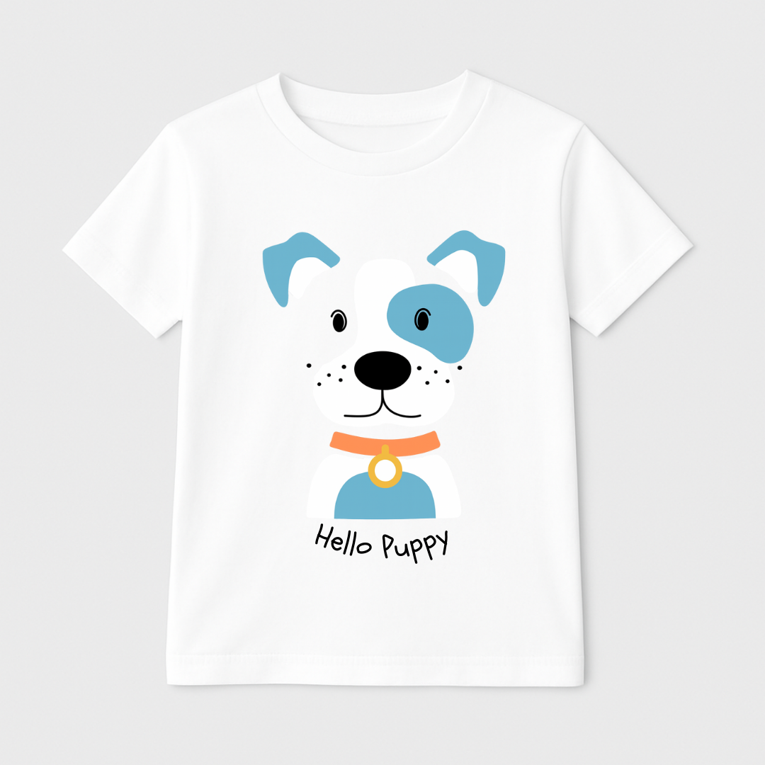 Hello Puppy Kids Short Sleeve T-Shirt Kia & Kel