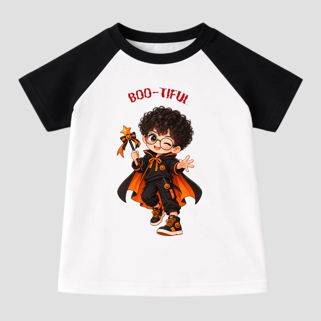 Boo-tiful Wizard Kids Short Sleeve T-Shirt