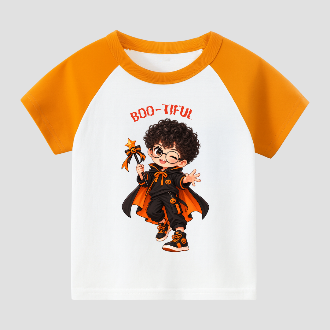 Boo-tiful Wizard Kids Short Sleeve T-Shirt