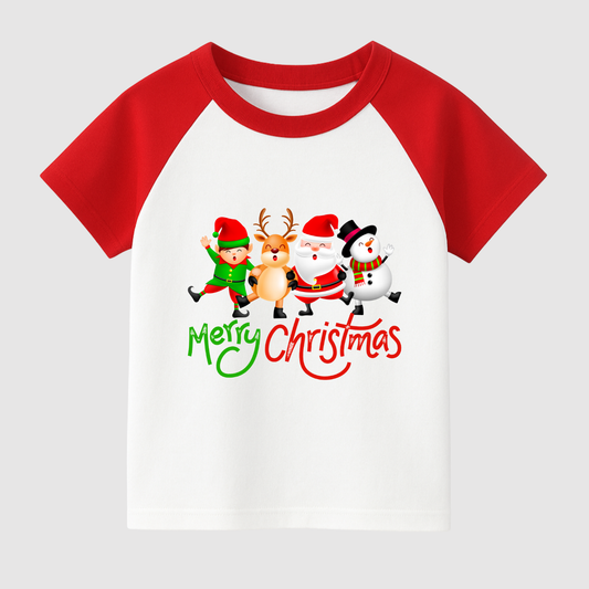 Jingle Joy Squad Kids Short Sleeve T-Shirt