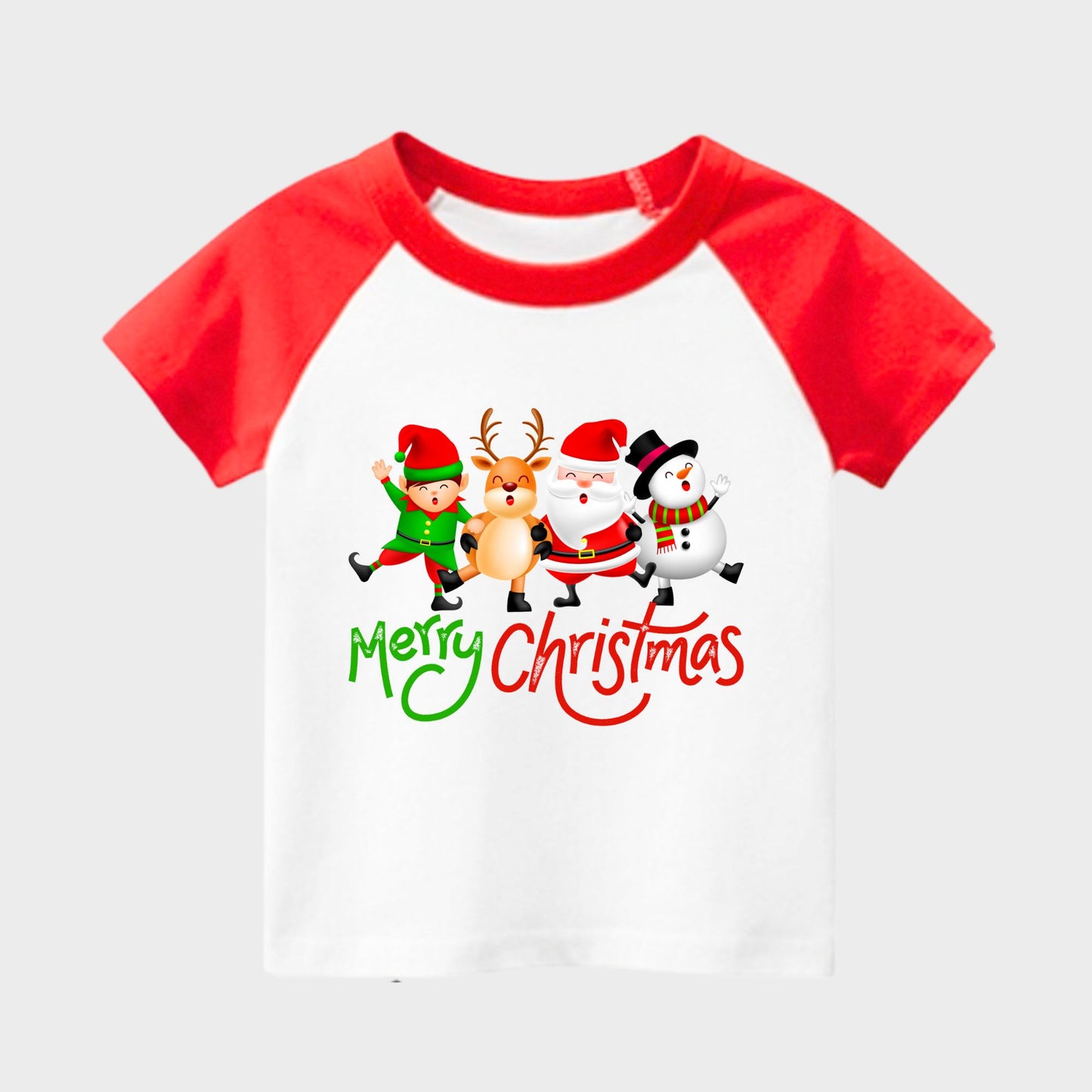 Christmas Red Ragalan Kids T-shirts