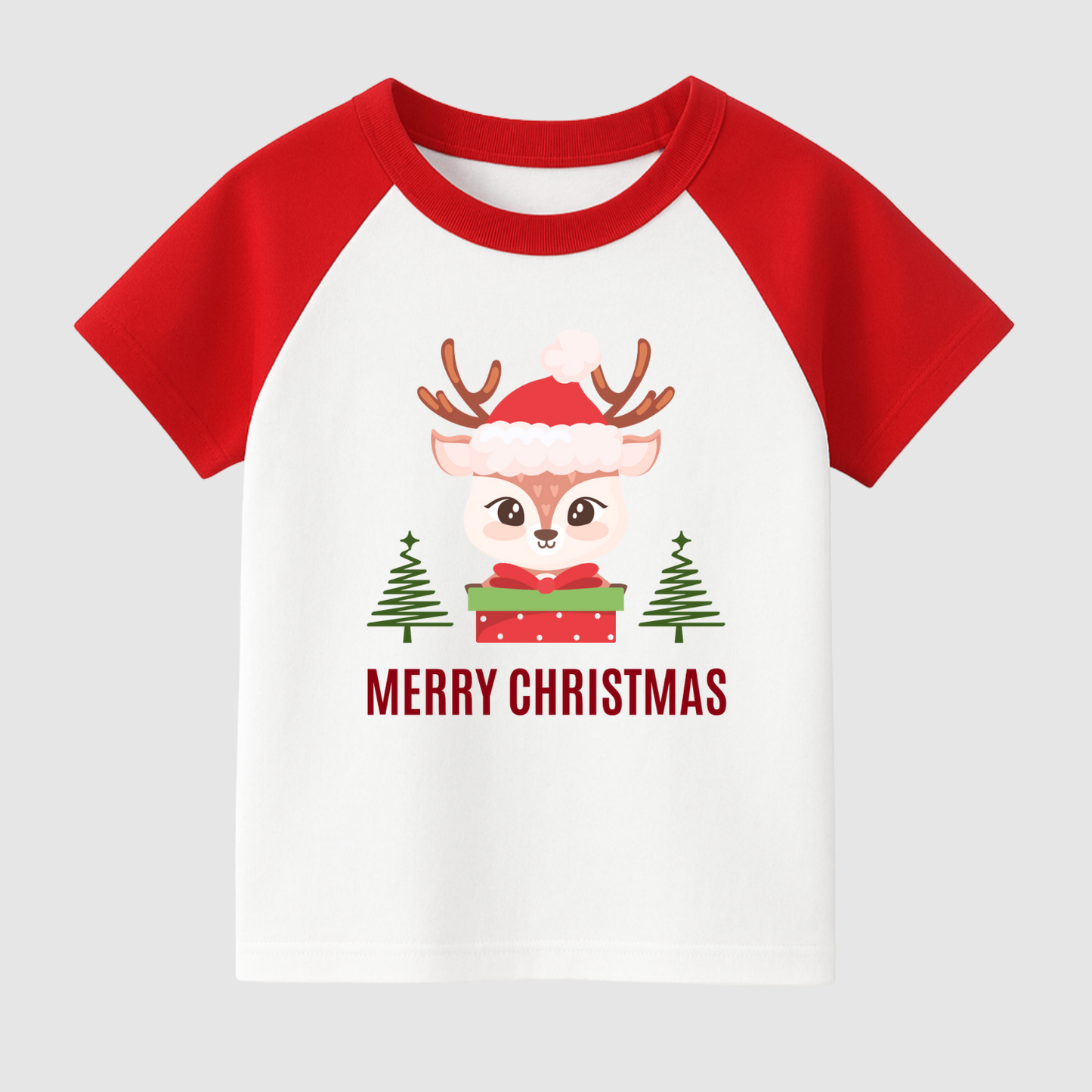 Santa’s Little Reindeer Kids Short Sleeve T-Shirt