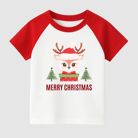 Santa’s Little Reindeer Kids Short Sleeve T-Shirt