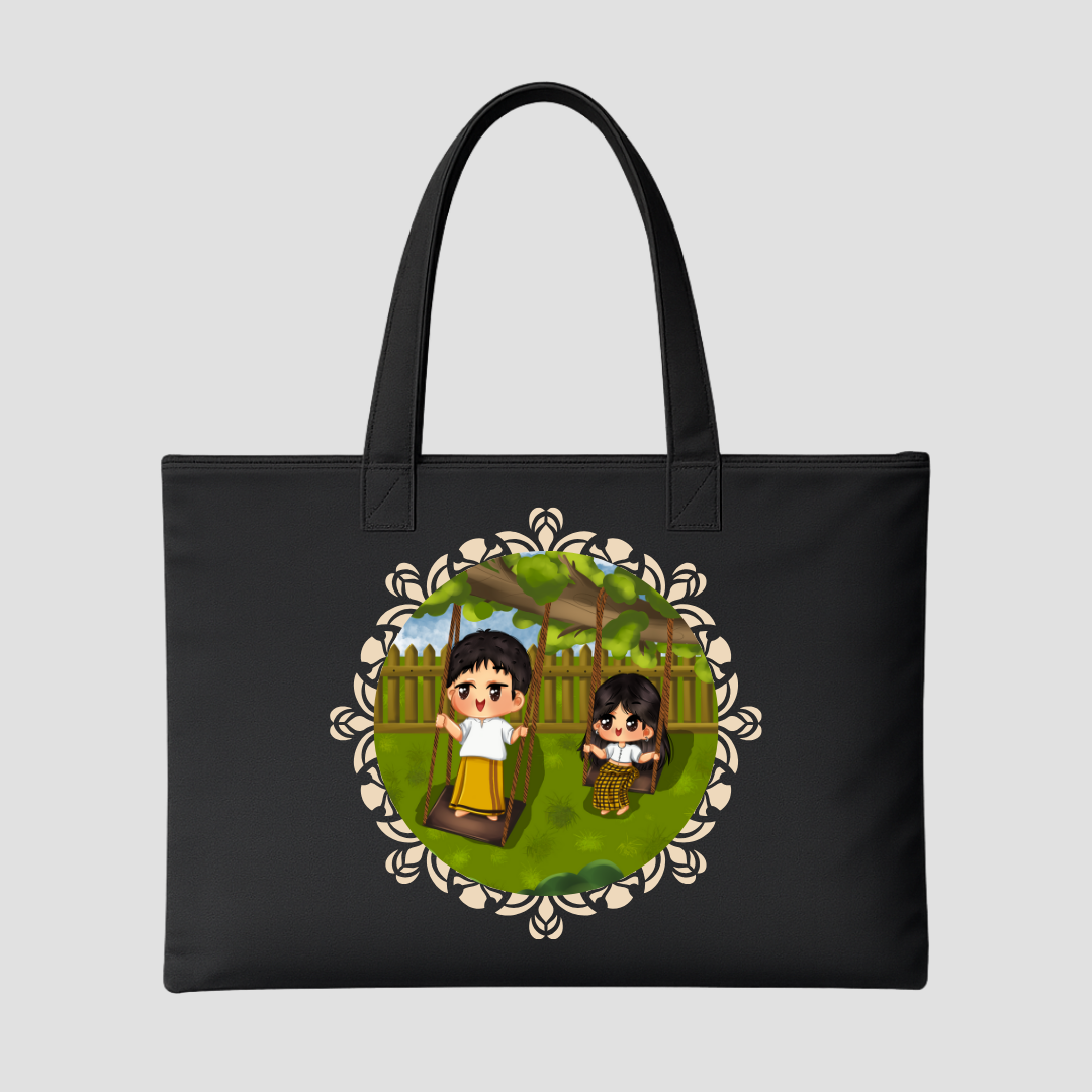 Punchi Avurudu Moments Tote Bags Kia & Kel