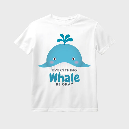 Everything Whale Be Okay Kids Short Sleeve T-Shirt
