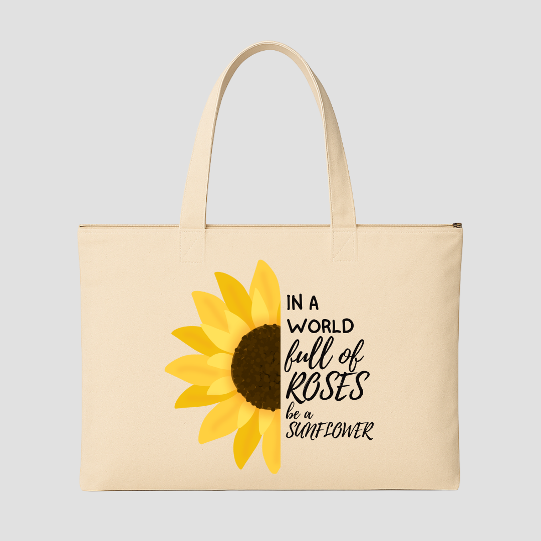 Bloom Bold Sunflower Tote Bags Kia & Kel