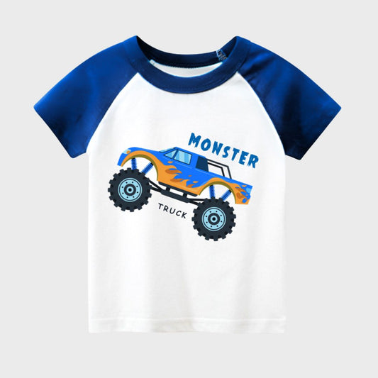 Monster Truck Kids Short Sleeve T-Shirt