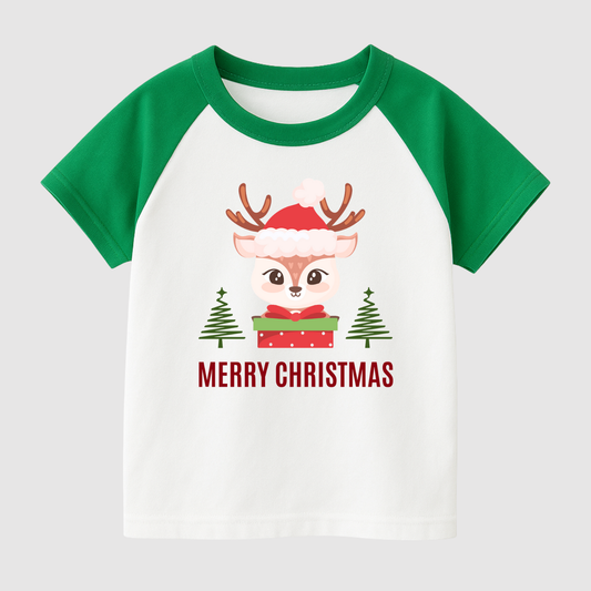 Santa’s Little Reindeer Kids Short Sleeve T-Shirt
