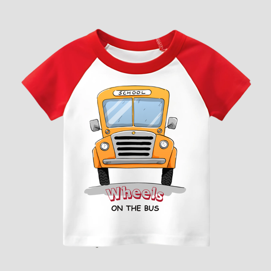 Wheels on the Bus Kids Short Sleeve T-Shirt