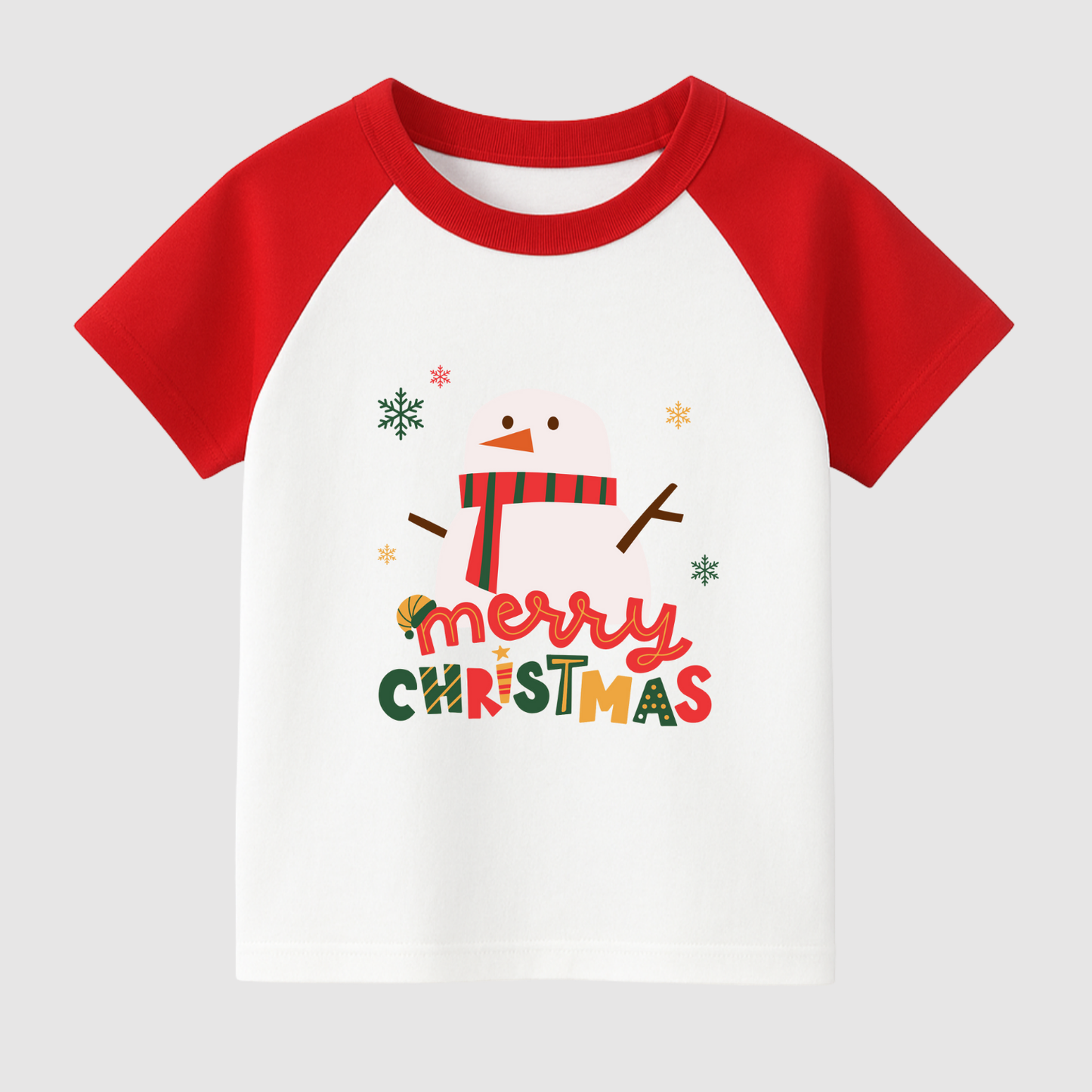 Snowy Smiles Kids Short Sleeve T-Shirt