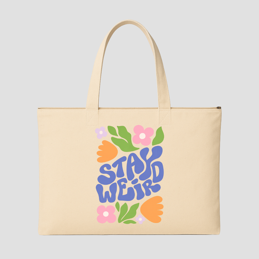 Stay Weird Tote Bags
